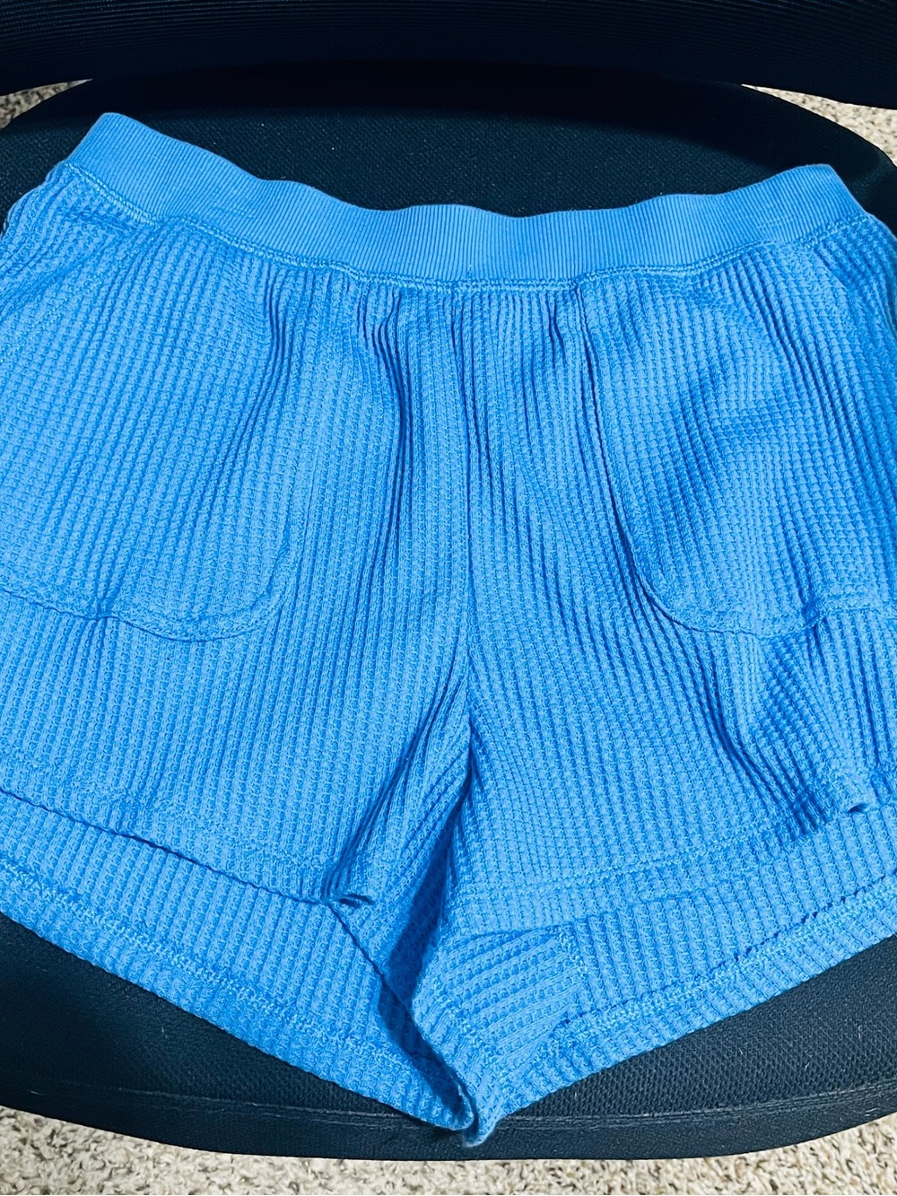 Kohl's Bright Blue Waffle Knit Athletic Shorts